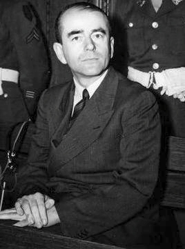 Albert Speer podczas procesu w Norymberdze w 1946 roku (zdjęcie z Wikipedii).