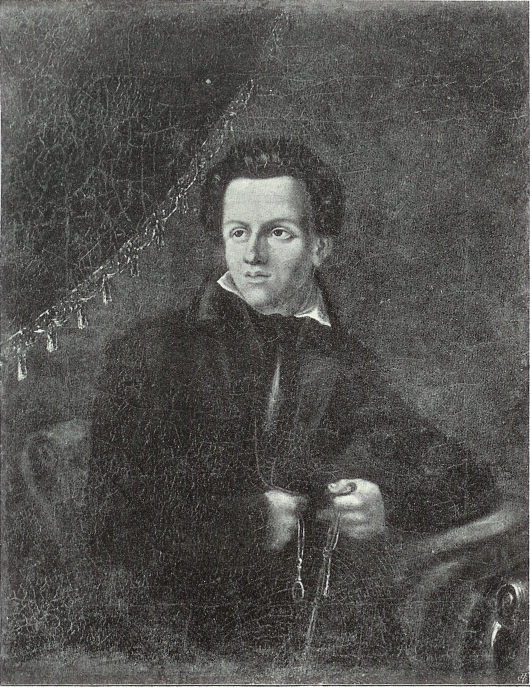 Portret Juliusza Słowackiego namalowany przez T. Byczkowskiego w Dreźnie w r. 1831 (Wikipedia)