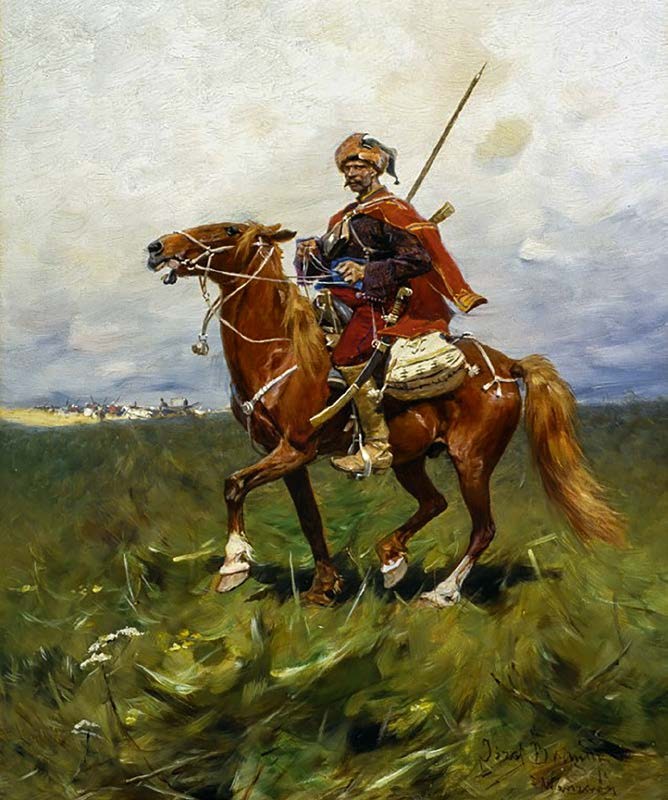 Obraz malarza Jeździec