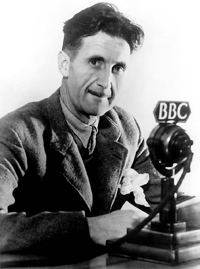 George Orwell w rozgłośni BBC. 1940 r.