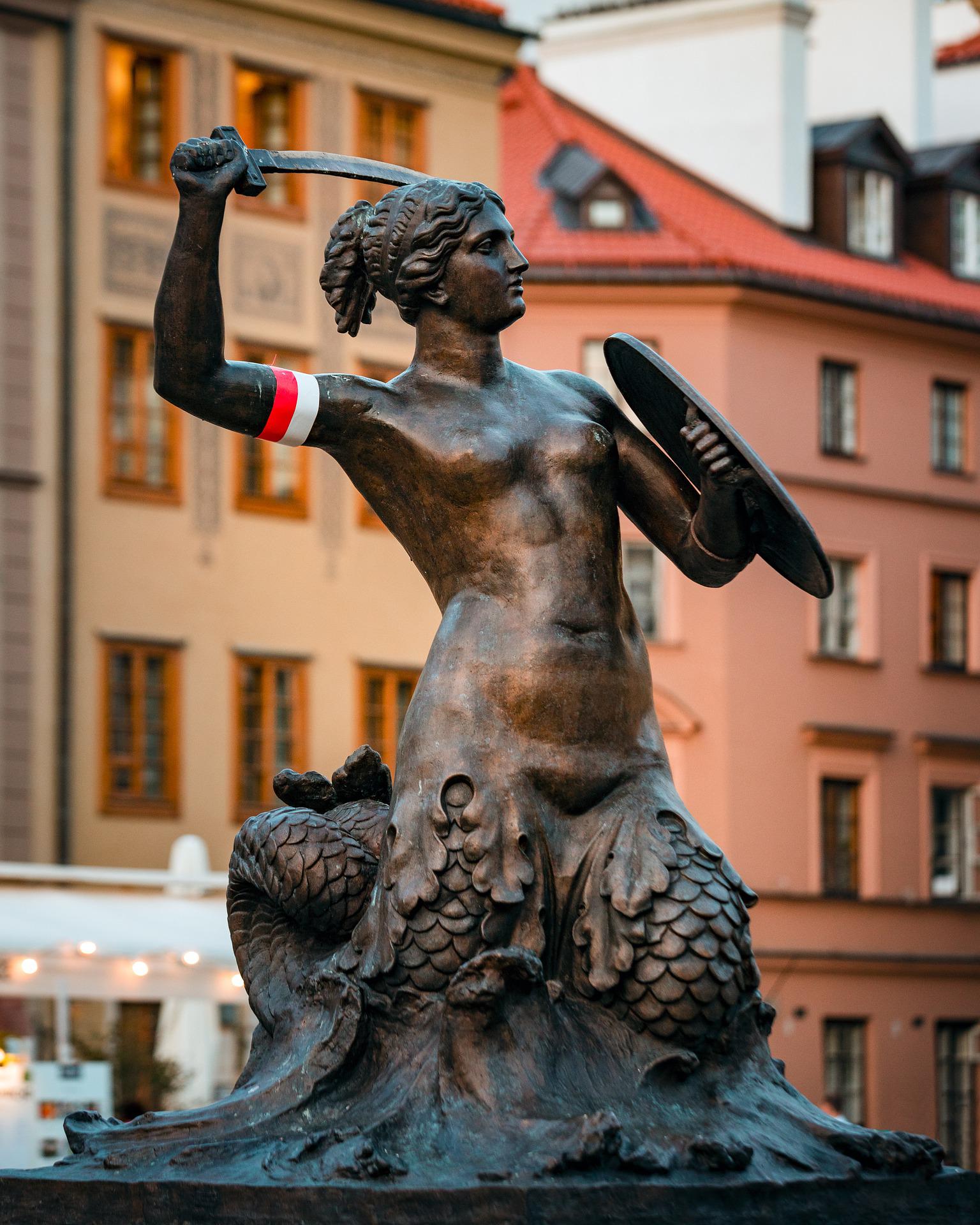 Warszawska Syrenka - herb oraz jeden z symboli Warszawy (fot. Pixabay.com)