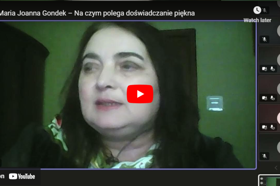 Maria Joanna Gondek – Na czym polega doświadczanie piękna