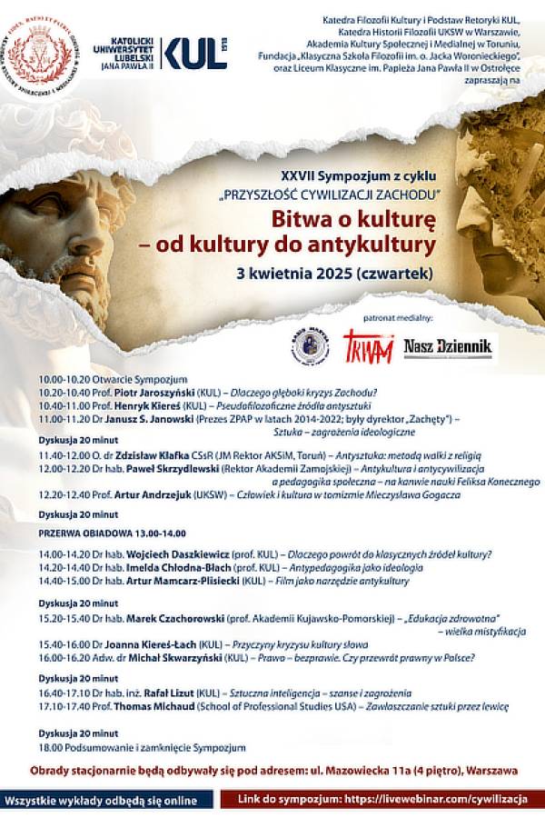 Sympozjum Bitwa o kulturę – od kultury do antykultury