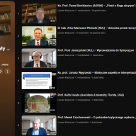 XXIX Sympozjum: W kręgu filozofii i mistyki Karola Wojtyły – św. Jana Pawła II - wykłady