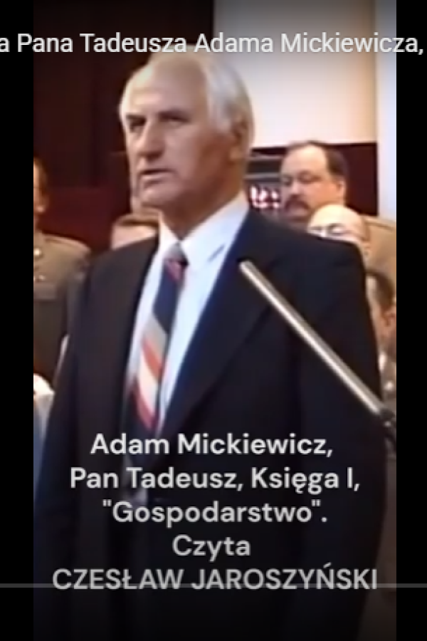 Czesław Jaroszyński czyta Pana Tadeusza Adama Mickiewicza, Księga I, 